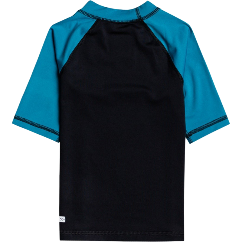 Boys' Bubble Trouble Short Sleeve UPF Rashguard, Quiksilver Boys' Bubble Trouble Short Sleeve UPF Rashguard KVJ0-Black
