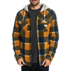 Quicksilver Men's Super Swell Hooded Fleece Zip-Up Jacket CNR6-Buck Brown on model