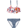 Roxy Girls' Go Further Flutter Bikini Set WBB8-Bright White Hibiscus