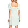 Roxy Women's Hello Mini Again Puff Sleeve Dress GDH0-Pastel Green Alt View Rear