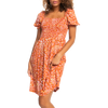 Roxy Women's Hello Petal Mini Dress CNS5-Baked Clay Dancing Days