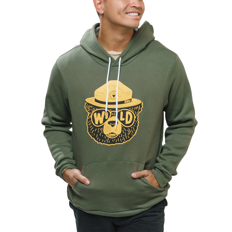 Unisex Wild Bear Pullover Hoodie
