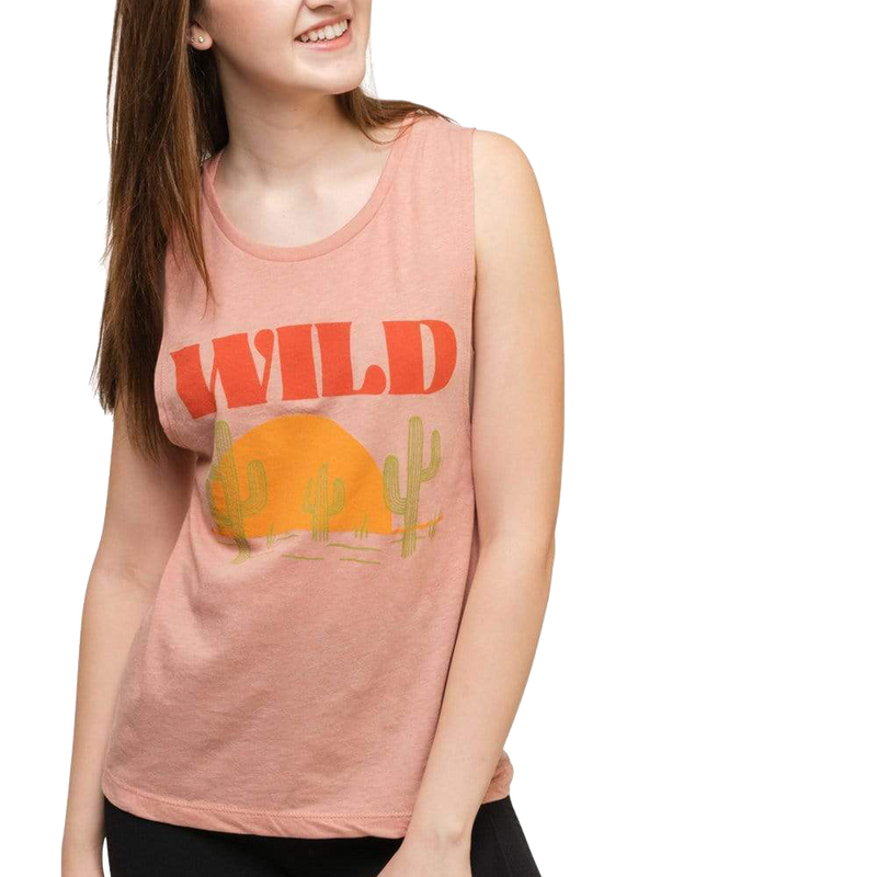 Women's Sunset Chaser Muscle Tank, Keep Nature Wild Women's Sunset Chaser Muscle Tank RSE-Rose