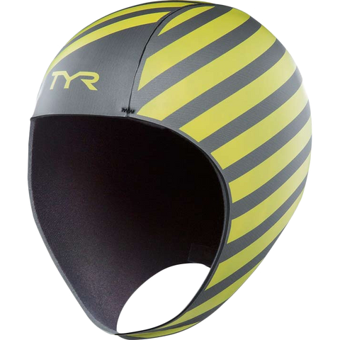 Hi-Vis Neoprene Swim Cap, Fluorescent Yellow - S