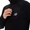 New Balance Men's NB Heat Grid 1/2 Zip BK-Black chest pocket
