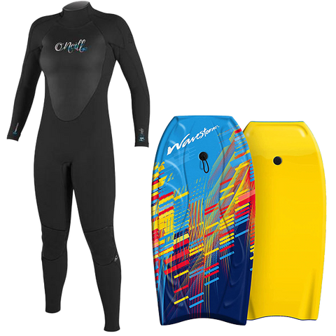 Women's Wetsuit & Bodyboard Package