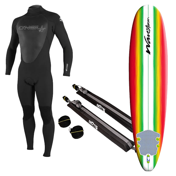 Youth Wetsuit, Surfboard, and Rack Package alternate view