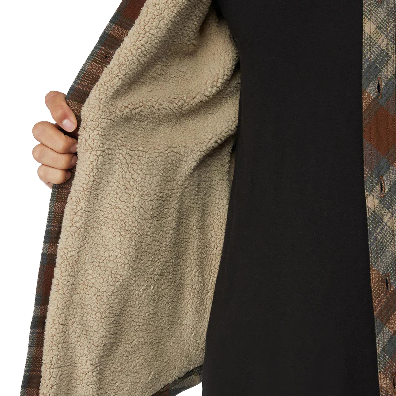 Walnut creek mens fleece 2025 lined plaid flannel jacket