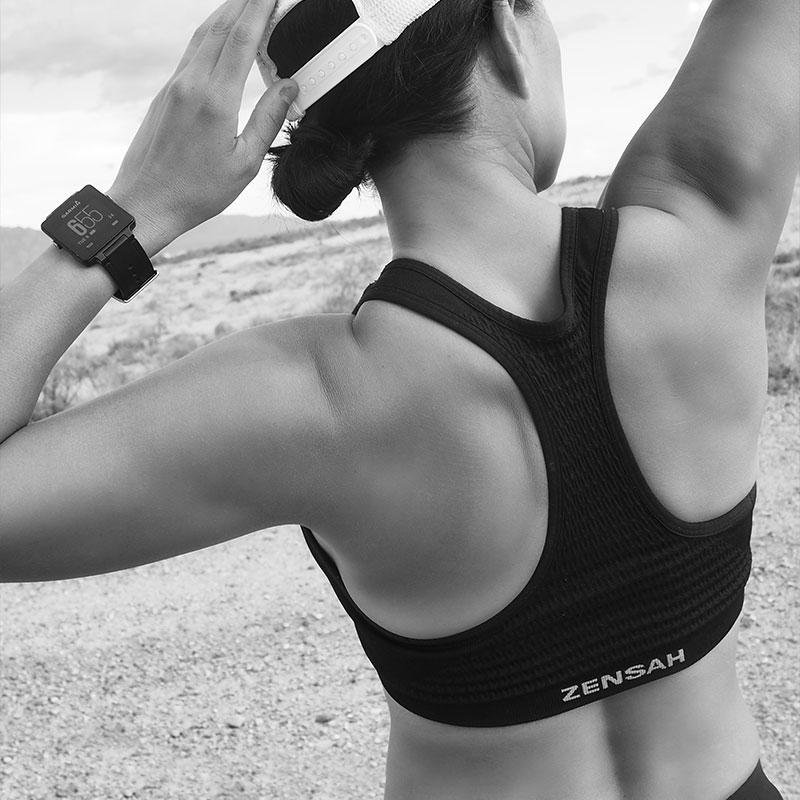 Women's Seamless Running Sports Bra, Zensah Women's Seamless Running Sports Bra 114-Neon Pink