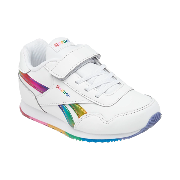 Baby Royal Classic Jogger 3.0 1V, Reebok Baby Royal Classic Jogger 3.0 1V Ftwr White/True Pink Alt View Angle