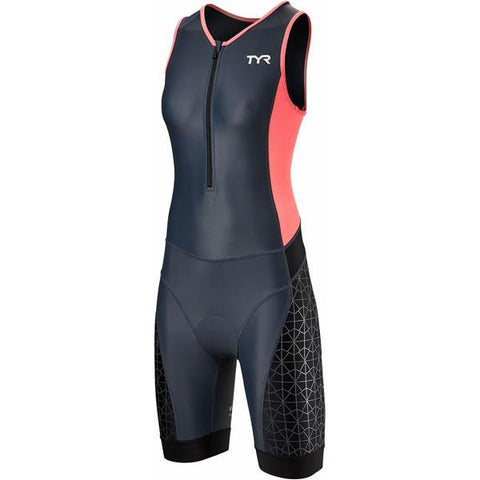 Women's Competitor Tri Suit - Grey/Coral