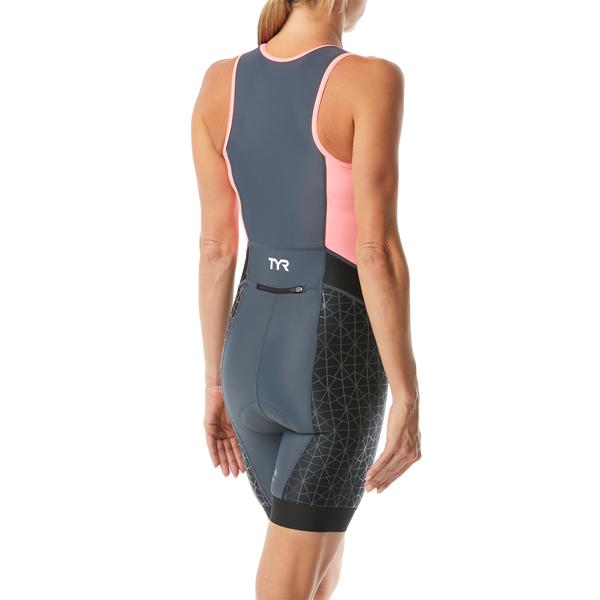 Women's Competitor Tri Suit - Grey/Coral alternate view