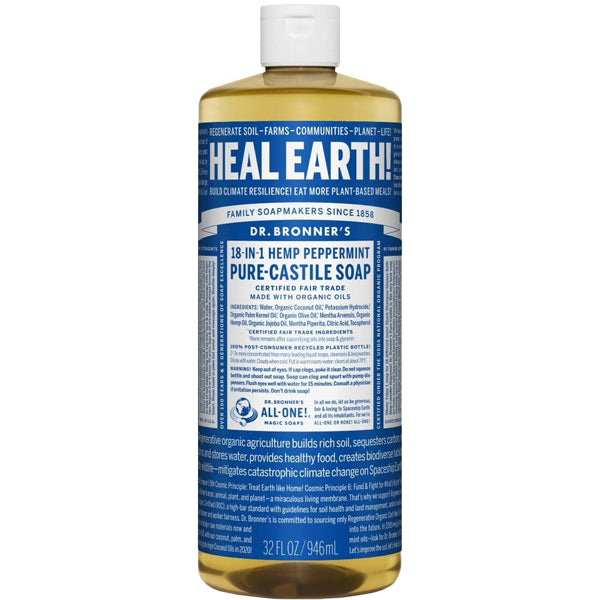 Pure-Castile Liquid Soap, Peppermint - 32 oz alternate view