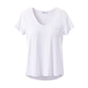 prAna Women's Foundation Short Sleeve V-Neck White