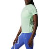 New Balance Women's Impact Run Short Sleeve 389-Vibrant Spring Glo Alt View Side